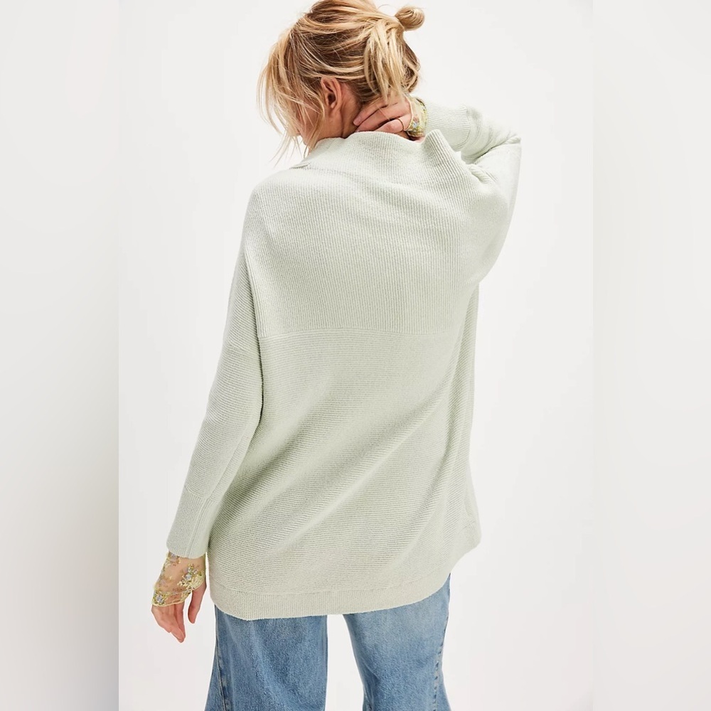 Free People Light Mint Green Ottoman Sweater - Picture 2 of 10